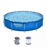 Bestway 56681 BW Каркасный бассейн Steel Pro 366х76см, 6473л, фил.-насос 1249л/ч Bestway 56681 BW Каркасный бассейн Steel Pro 366х76см, 6473л, фил.-насос 1249л/ч