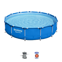 Bestway 5612E BW Каркасный бассейн Steel Pro 396х84см, 8680л, фил.-насос 2006л/ч Bestway 5612E BW Каркасный бассейн Steel Pro 396х84см, 8680л, фил.-насос 2006л/ч