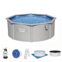 Bestway 56574 BW Стальной бассейн Hydrium 360х120см, 10990л, песч.фил.-нас. 3028л/ч, лестн., тент, подст., попл.-доз. Bestway 56574 BW Стальной бассейн Hydrium 360х120см, 10990л, песч.фил.-нас. 3028л/ч, лестн., тент, подст., попл.-доз.