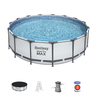 Bestway 56438 BW Каркасный бассейн Steel Pro Max 457х122см, 16015л, фил.-насос 3028л/ч, лестница, тент Bestway 56438 BW Каркасный бассейн Steel Pro Max 457х122см, 16015л, фил.-насос 3028л/ч, лестница, тент