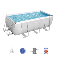 Bestway 56456 BW Каркасный бассейн Power Steel 412х201х122см, 8124л, фил.-насос 2006л/ч, лестница, попл.-дозатор Bestway 56456 BW Каркасный бассейн Power Steel 412х201х122см, 8124л, фил.-насос 2006л/ч, лестница, попл.-дозатор