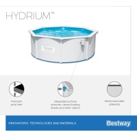 Bestway 56574 BW Стальной бассейн Hydrium 360х120см, 10990л, песч.фил.-нас. 3028л/ч, лестн., тент, подст., попл.-доз. Bestway 56574 BW Стальной бассейн Hydrium 360х120см, 10990л, песч.фил.-нас. 3028л/ч, лестн., тент, подст., попл.-доз.