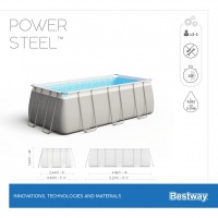 Bestway 56670 BW Каркасный бассейн Power Steel 488х244х122см, 11532л, фил.-насос 3028л/ч, лестница, тент, попл.-доз. Bestway 56670 BW Каркасный бассейн Power Steel 488х244х122см, 11532л, фил.-насос 3028л/ч, лестница, тент, попл.-доз.