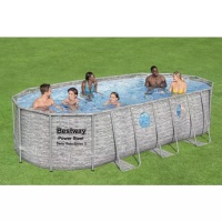Bestway 56716 BW Каркасный бассейн Power Steel 549х274х122см, "Камень" 13430л, фил.-нас 5678л/ч, лестн, тент, попл-доз Bestway 56716 BW Каркасный бассейн Power Steel 549х274х122см, "Камень" 13430л, фил.-нас 5678л/ч, лестн, тент, попл-доз