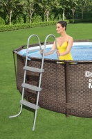 Bestway 56709 BW Каркасный бассейн Steel Pro Max 366х100см "Ротанг" 9150л, фил.-насос 2006л/ч, лестница Bestway 56709 BW Каркасный бассейн Steel Pro Max 366х100см "Ротанг" 9150л, фил.-насос 2006л/ч, лестница