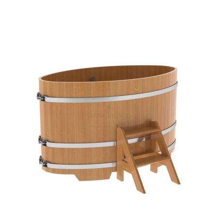 Купель овальная из лиственницы 0,95х1,60