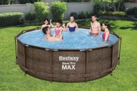 Bestway 56709 BW Каркасный бассейн Steel Pro Max 366х100см "Ротанг" 9150л, фил.-насос 2006л/ч, лестница Bestway 56709 BW Каркасный бассейн Steel Pro Max 366х100см "Ротанг" 9150л, фил.-насос 2006л/ч, лестница