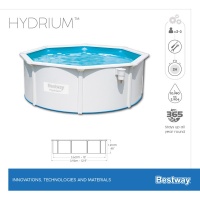 Bestway 56574 BW Стальной бассейн Hydrium 360х120см, 10990л, песч.фил.-нас. 3028л/ч, лестн., тент, подст., попл.-доз. Bestway 56574 BW Стальной бассейн Hydrium 360х120см, 10990л, песч.фил.-нас. 3028л/ч, лестн., тент, подст., попл.-доз.